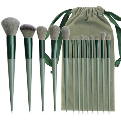 Maange 13pcs Brush Set With Bag (Matcha Green)